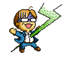 Dot picture salaryman's KAMATA sticker #1346659