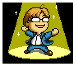 Dot picture salaryman's KAMATA sticker #1346661