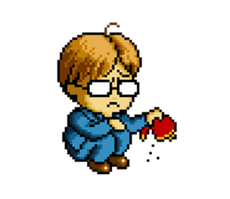 Dot picture salaryman's KAMATA sticker #1346664