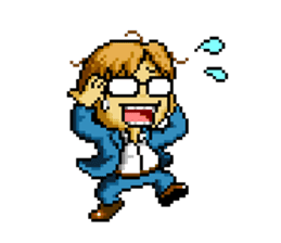 Dot picture salaryman's KAMATA sticker #1346665