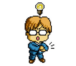 Dot picture salaryman's KAMATA sticker #1346668