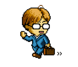 Dot picture salaryman's KAMATA sticker #1346669