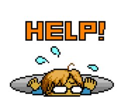 Dot picture salaryman's KAMATA sticker #1346670