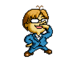 Dot picture salaryman's KAMATA sticker #1346673