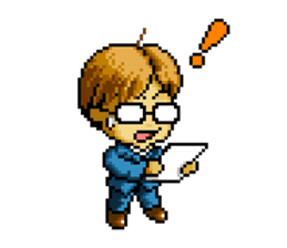 Dot picture salaryman's KAMATA sticker #1346674