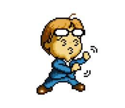 Dot picture salaryman's KAMATA sticker #1346676