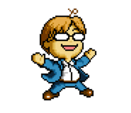 Dot picture salaryman's KAMATA sticker #1346677