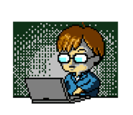 Dot picture salaryman's KAMATA sticker #1346678