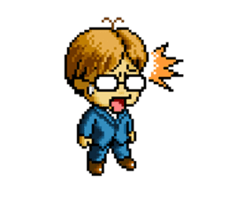 Dot picture salaryman's KAMATA sticker #1346679