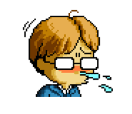 Dot picture salaryman's KAMATA sticker #1346680