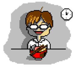 Dot picture salaryman's KAMATA sticker #1346681