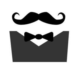 A mustache and a silk hat sticker #1346778