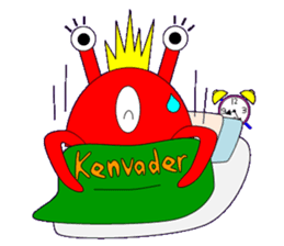 Kenvader 1 (Japanese space pet) sticker #1346969