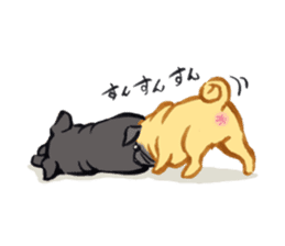 Pug's Life jp sticker #1350290