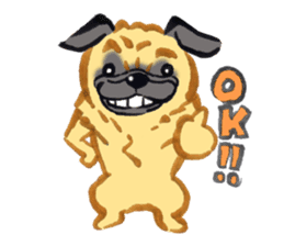 Pug's Life jp sticker #1350318