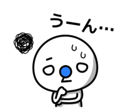 Blue nose and one eyebrow sticker #1350415