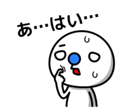 Blue nose and one eyebrow sticker #1350416