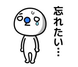 Blue nose and one eyebrow sticker #1350425