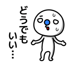 Blue nose and one eyebrow sticker #1350426