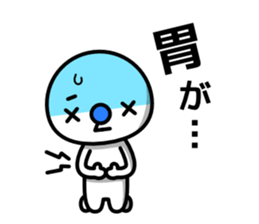 Blue nose and one eyebrow sticker #1350435