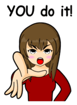 Tough girl (English version) sticker #1351366