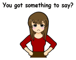 Tough girl (English version) sticker #1351367