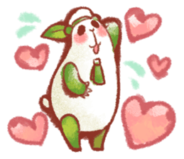 Animal round and round sticker #1351603