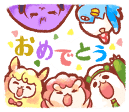 Animal round and round sticker #1351622