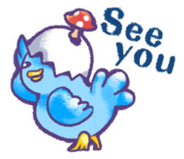 Animal round and round sticker #1351633