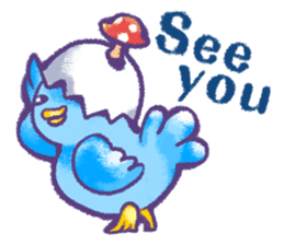 Animal round and round sticker #1351633