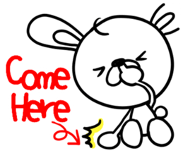 Rabbit nose anxious sticker #1351661