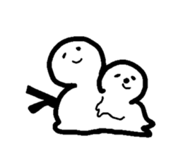 Snowman-Yukidaruman- sticker #1351979