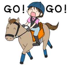 "Eri & Yu"s horse riding Day sticker #1352225