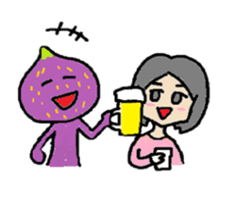 a pleasant fig man sticker #1352242