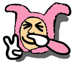 Rabbit head sticker #1354025
