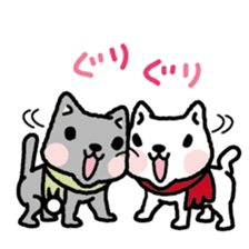 omoshiro cat & omokuro cat sticker #1354499