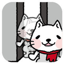 omoshiro cat & omokuro cat sticker #1354508
