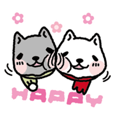 omoshiro cat & omokuro cat sticker #1354520