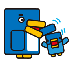 Square penguin sticker #1355644
