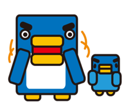 Square penguin sticker #1355647