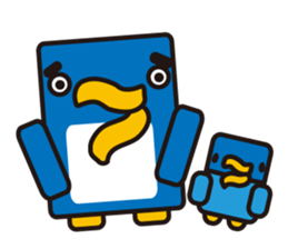 Square penguin sticker #1355655