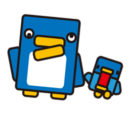 Square penguin sticker #1355658