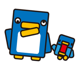 Square penguin sticker #1355658