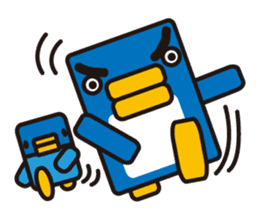Square penguin sticker #1355665