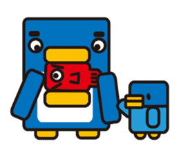 Square penguin sticker #1355666