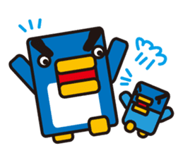 Square penguin sticker #1355674