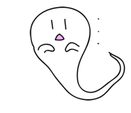 not scary ghost sticker #1355621