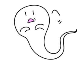 not scary ghost sticker #1355628