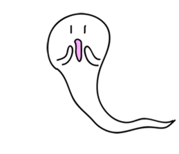 not scary ghost sticker #1355635