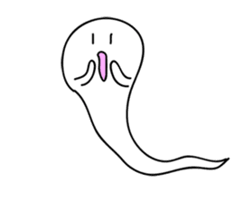 not scary ghost sticker #1355635